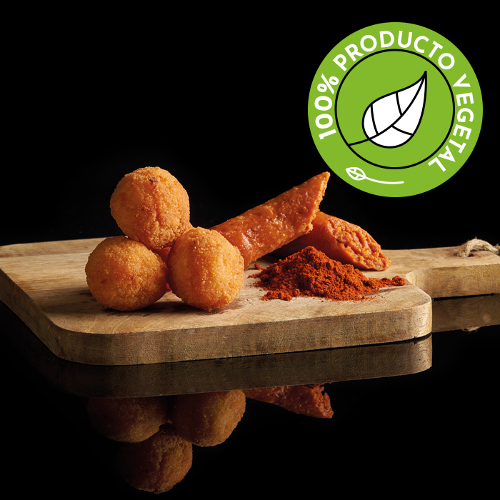 Croquetas de chorizo de proteínas vegetales